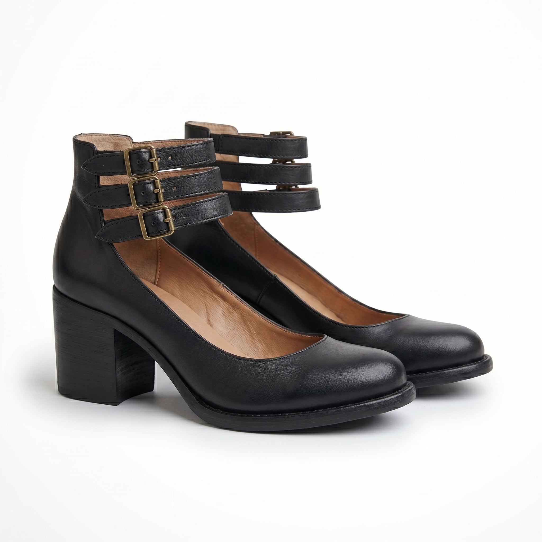 Women’s Ankle Strap Block Heel Boots