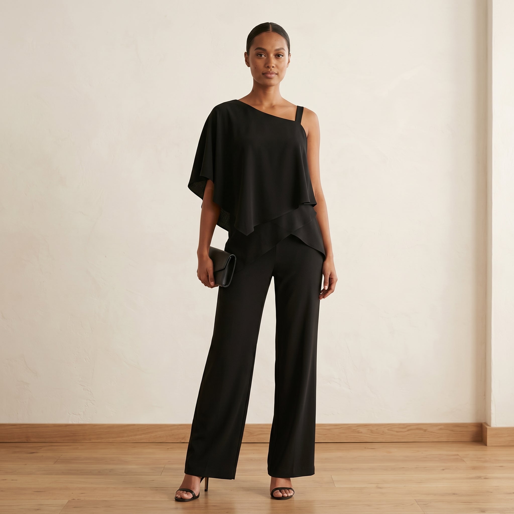 Women's Asymmetrical Wide-Leg Jumpsuit