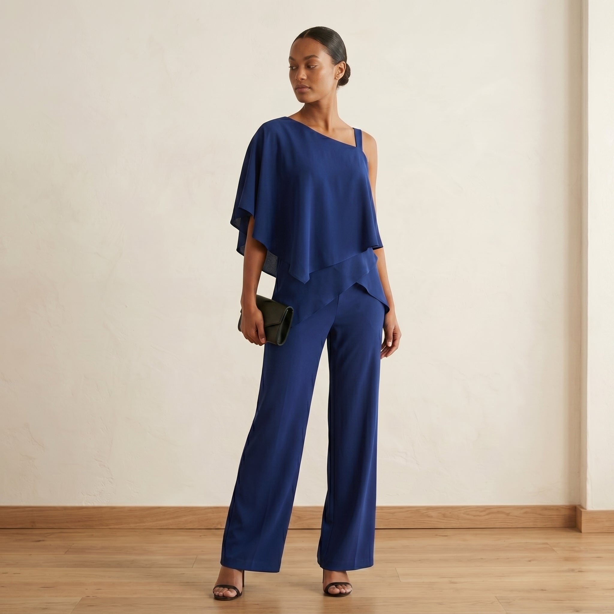 Women's Asymmetrical Wide-Leg Jumpsuit