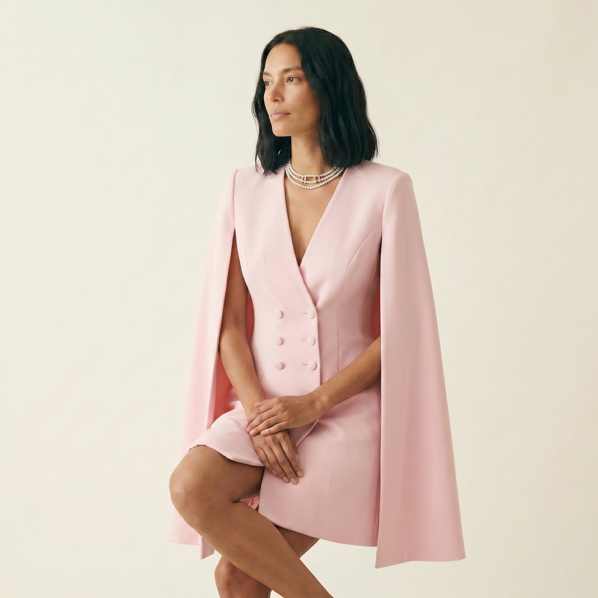 Women's Cape-Detail Blazer Dress