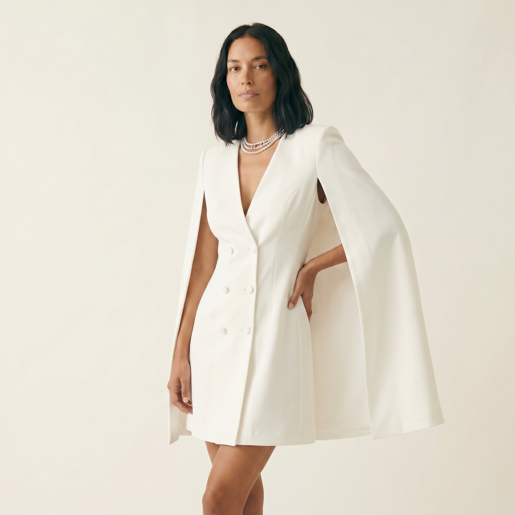 Women's Cape-Detail Blazer Dress