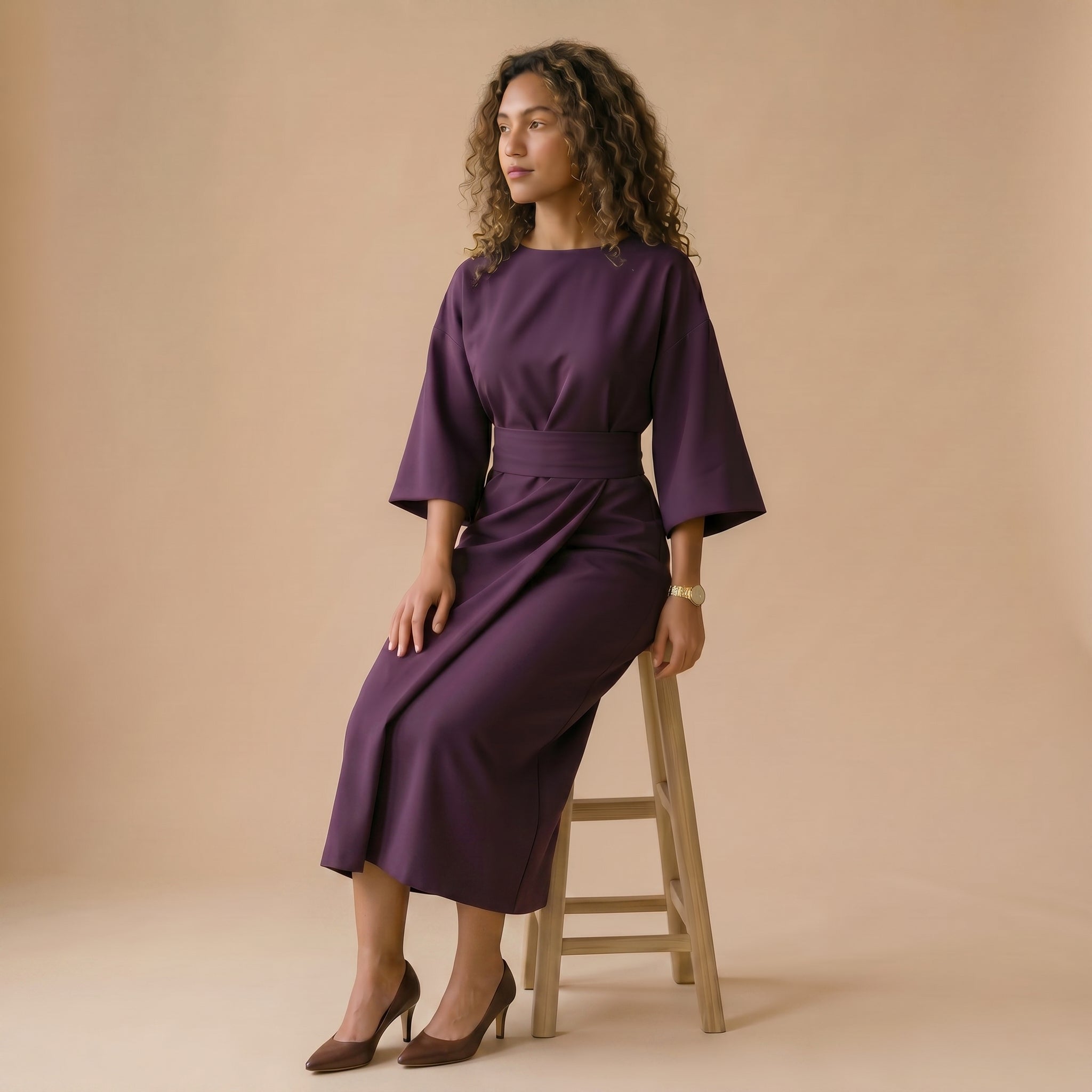 Women's Lantern-Sleeve Dress
