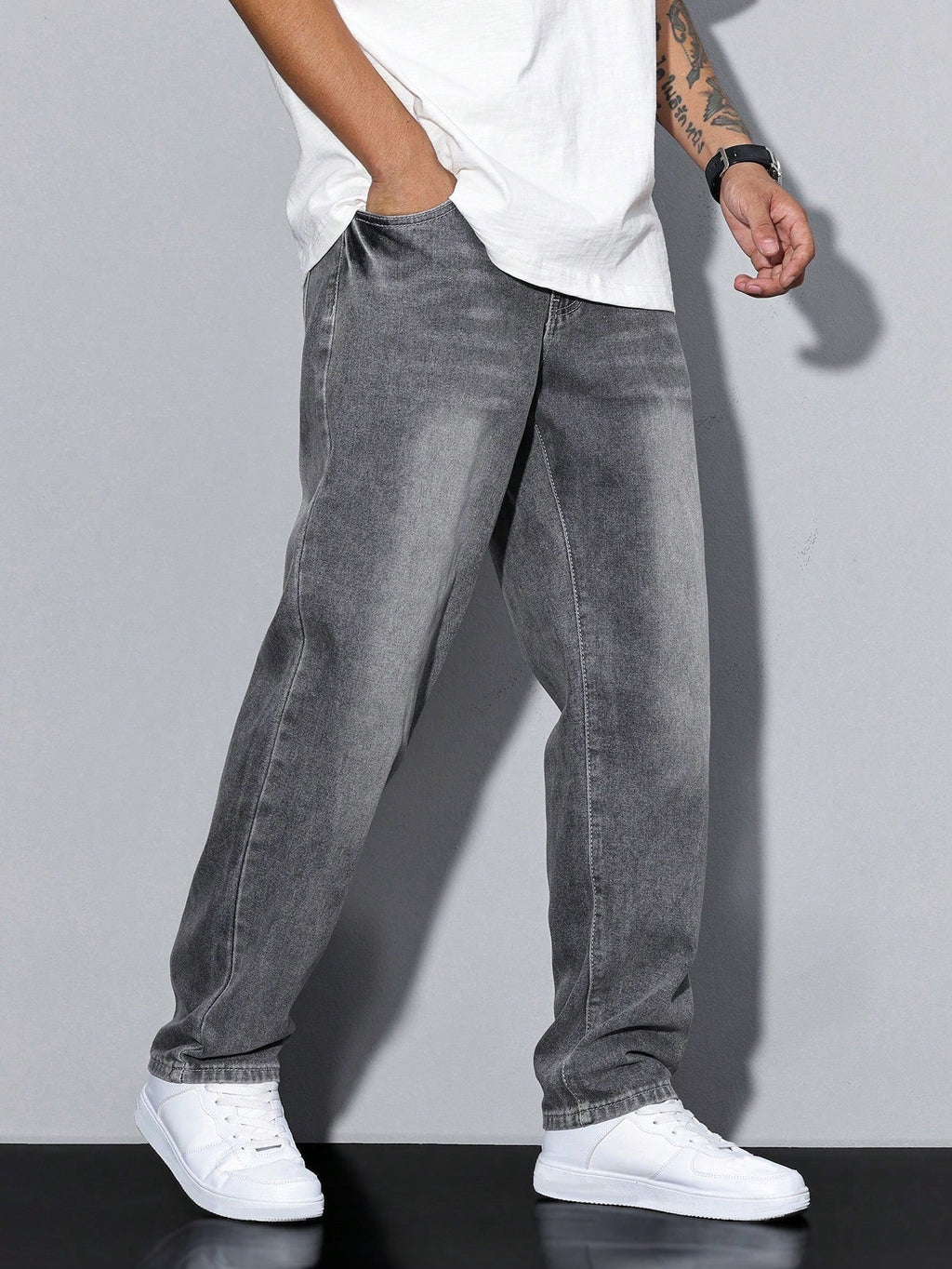 Men's Baggy Relaxed Jeans-Azzella London