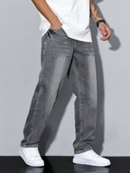 Men's Baggy Relaxed Jeans-Azzella London