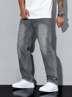 Men's Baggy Relaxed Jeans-Azzella London