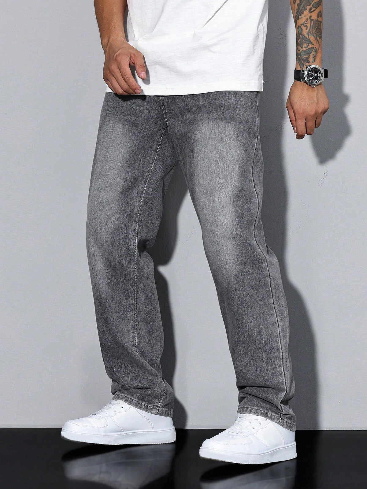 Men's Baggy Relaxed Jeans-Azzella London