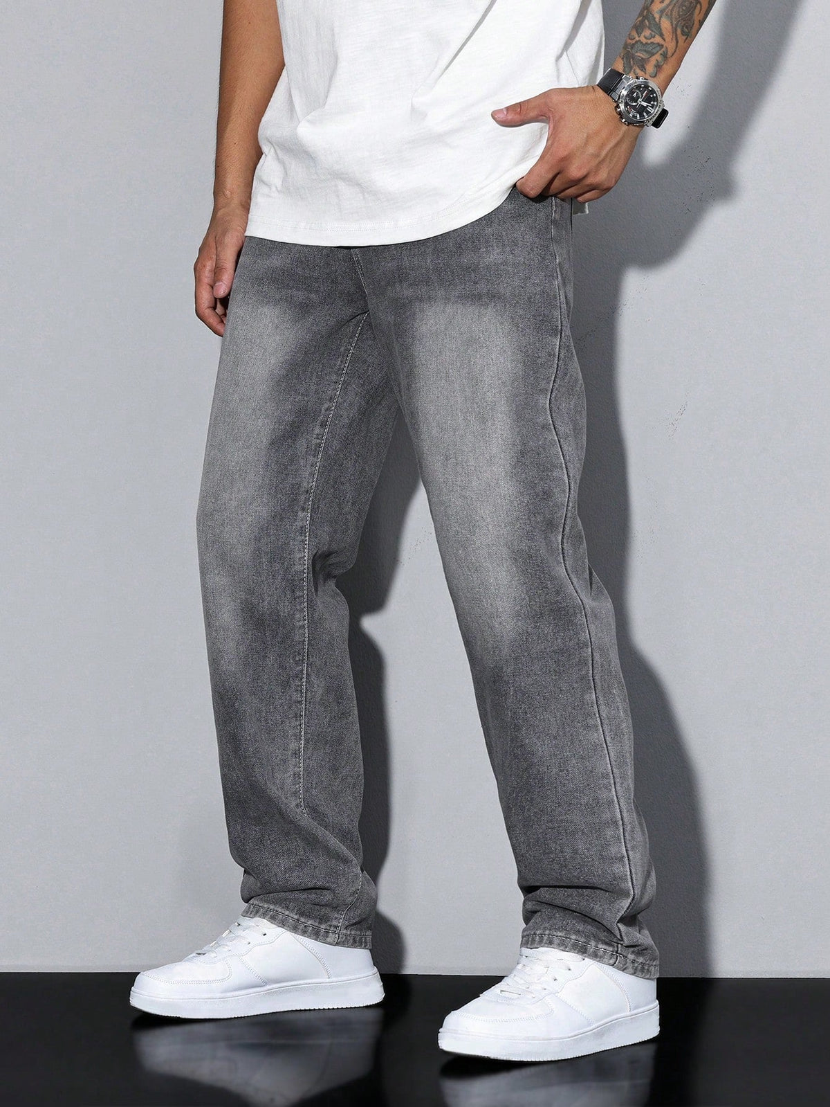 Men's Baggy Relaxed Jeans-Azzella London