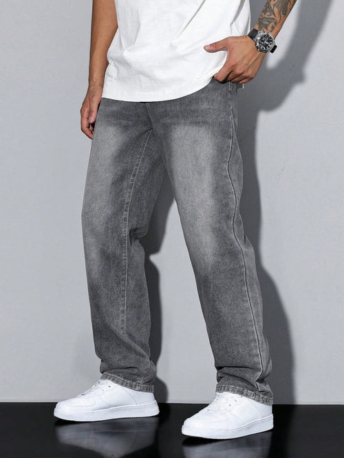 Men's Baggy Relaxed Jeans-Azzella London