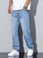 Men's Baggy Relaxed Jeans-Azzella London