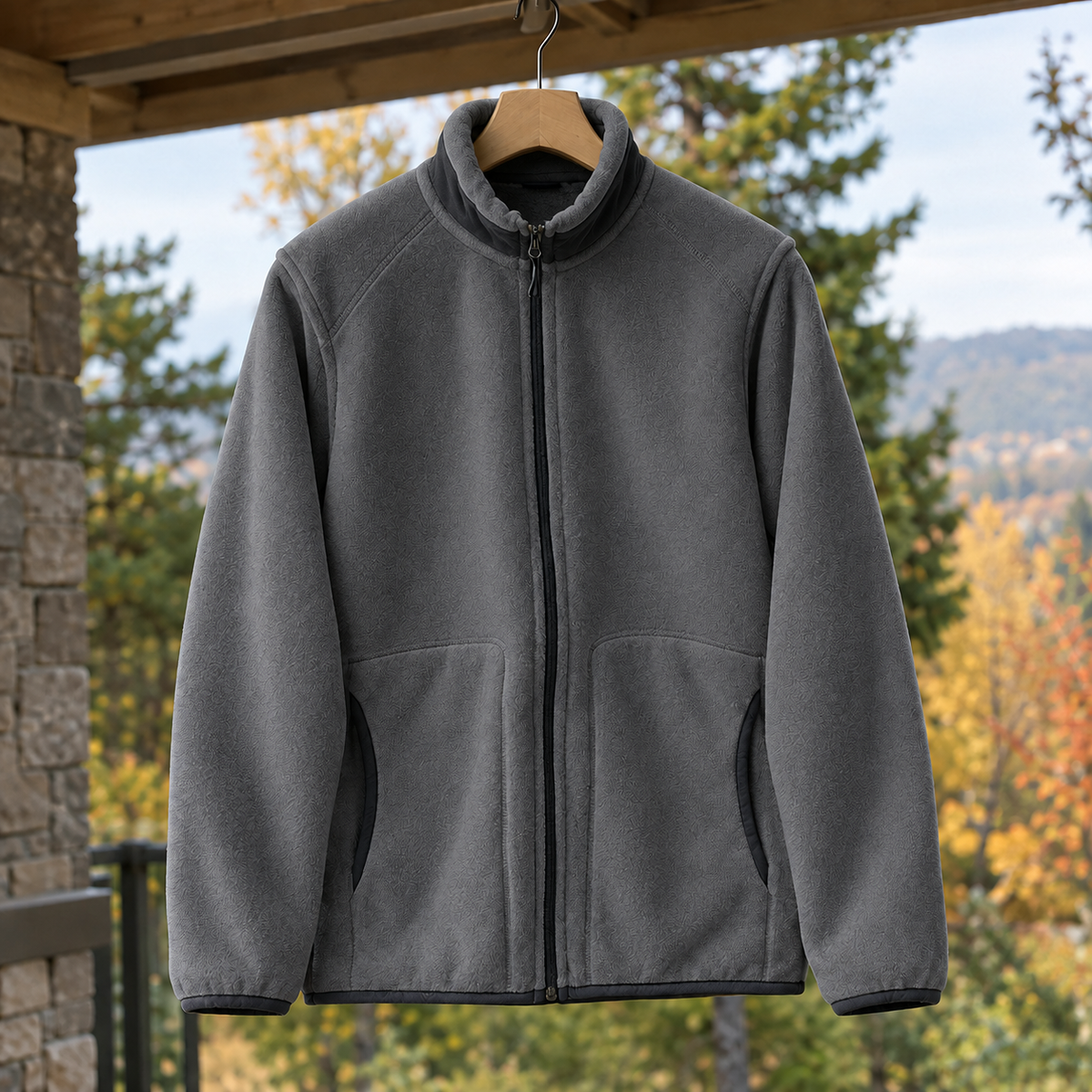 Men's Bound Edge Fleece Jacket-Azzella London