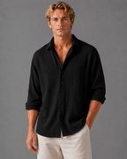 Men's Button Front Shirt-Azzella London