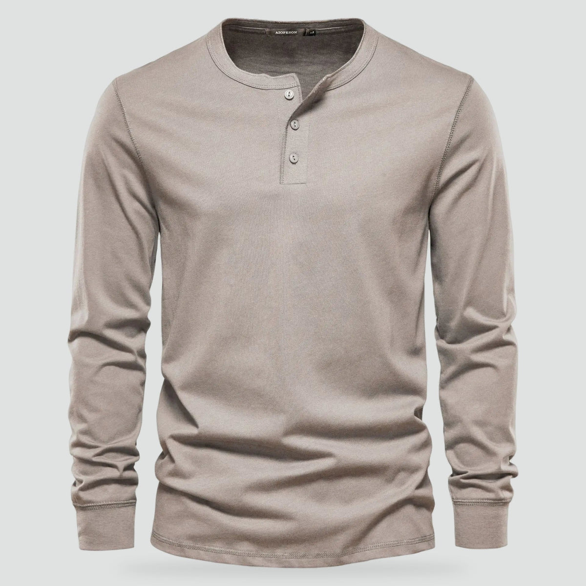 Men's Button Placket Henley Shirt-Azzella London