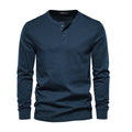 Men's Button Placket Henley Shirt-Azzella London