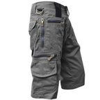 Men’s Cargo Shorts Multi Pocket Utility Zip Outdoor Style-Azzella London