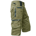 Men’s Cargo Shorts Multi Pocket Utility Zip Outdoor Style-Azzella London