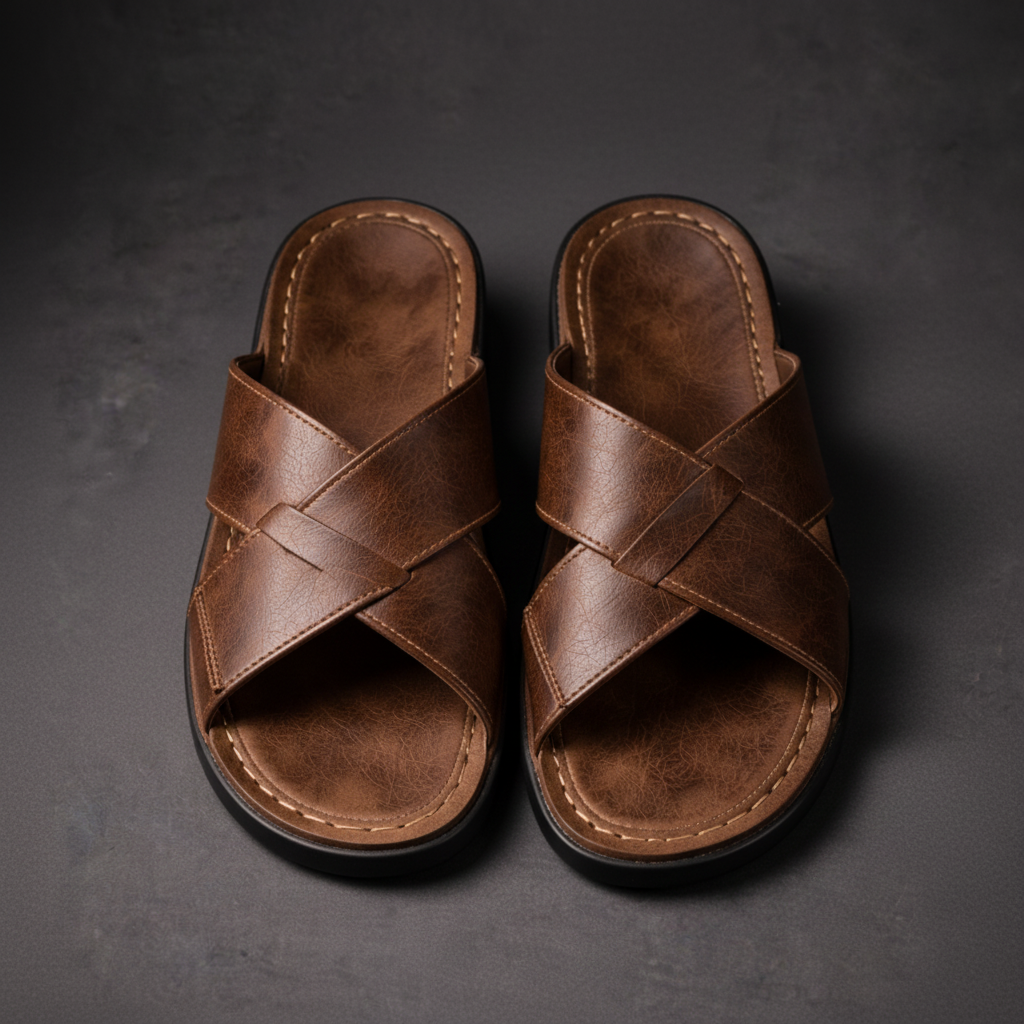 Men's Casual Cross-Strap Sandals-Sandals-Azzella London