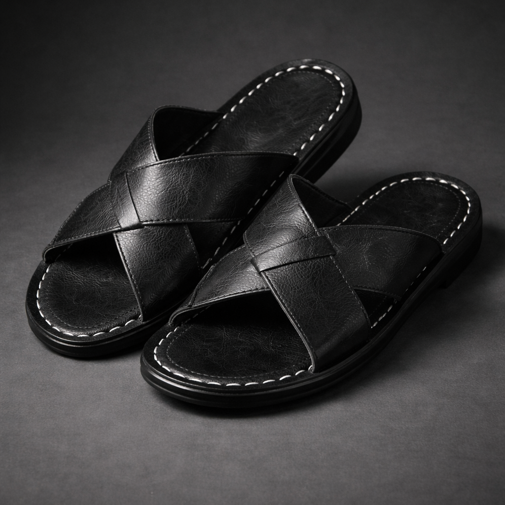 Men's Casual Cross-Strap Sandals-Sandals-Azzella London