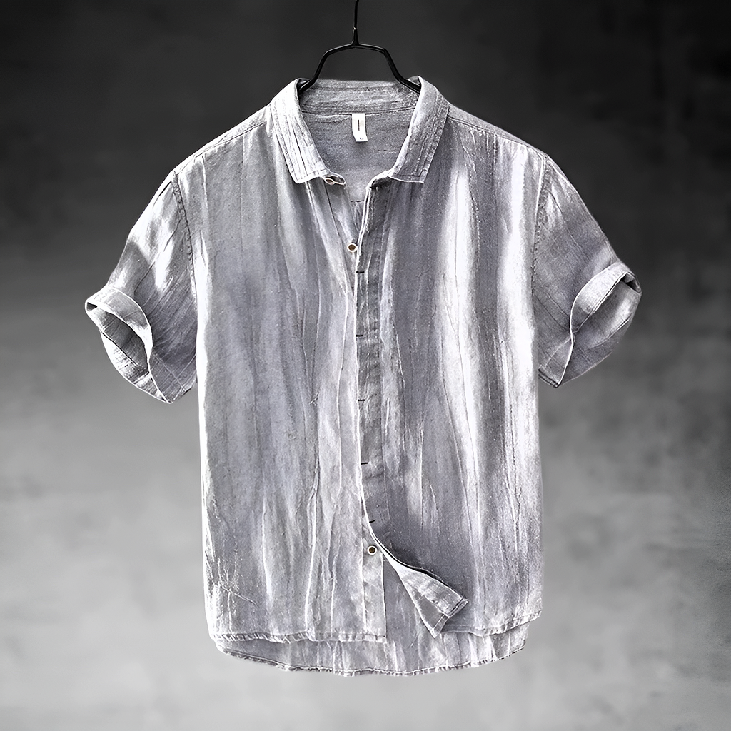Men's Casual Short-Sleeve Shirt-Shirt-Azzella London