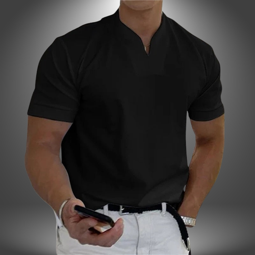 Men's Casual V-Neck T-Shirt-T-Shirt-Azzella London