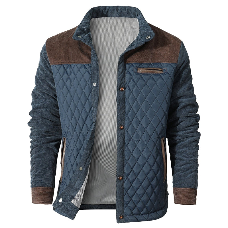 Men's Check Pattern Jacket-Azzella London