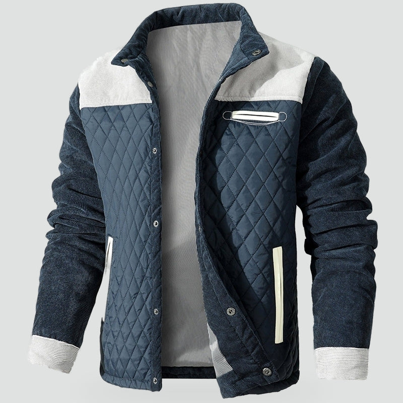 Men's Check Pattern Jacket-Azzella London