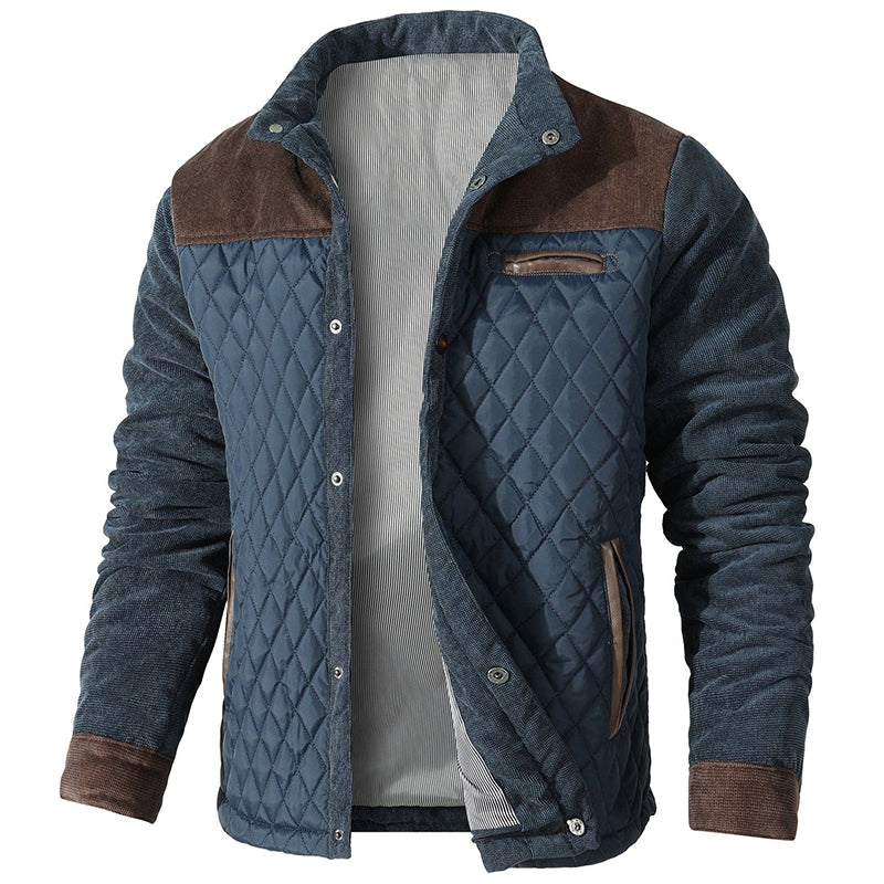 Men's Check Pattern Jacket-Azzella London