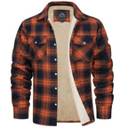 Men's Check Plush Jacket-Azzella London
