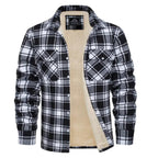 Men's Check Plush Jacket-Azzella London