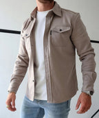 Men's Chest Pocket Shirt Jacket-Azzella London