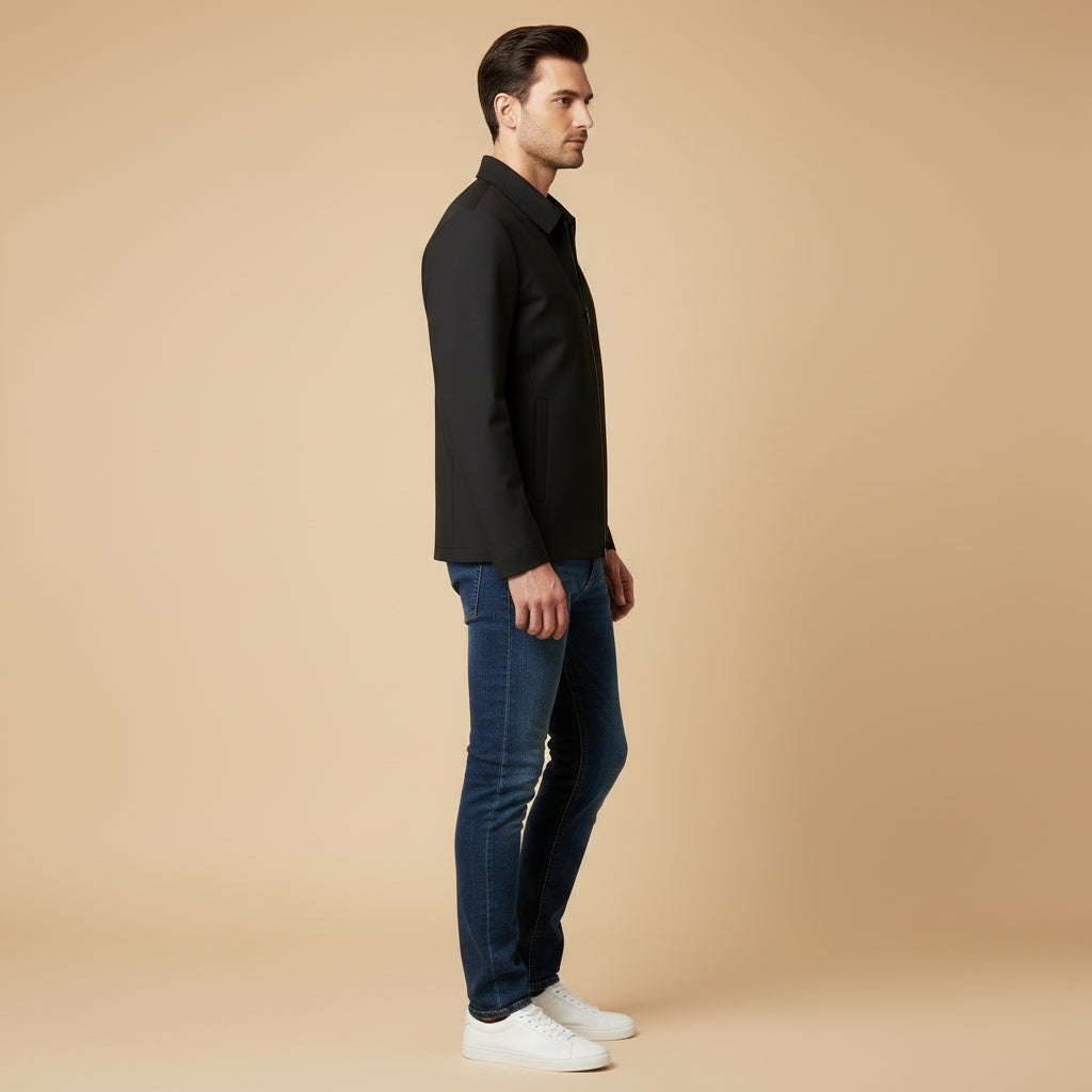 Men's Classic Collar Short Jacket-Azzella London