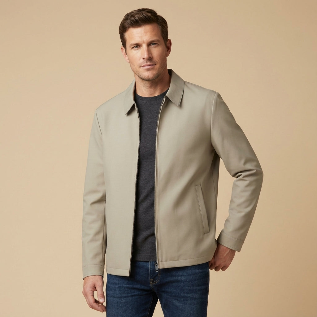 Men's Classic Collar Short Jacket-Azzella London