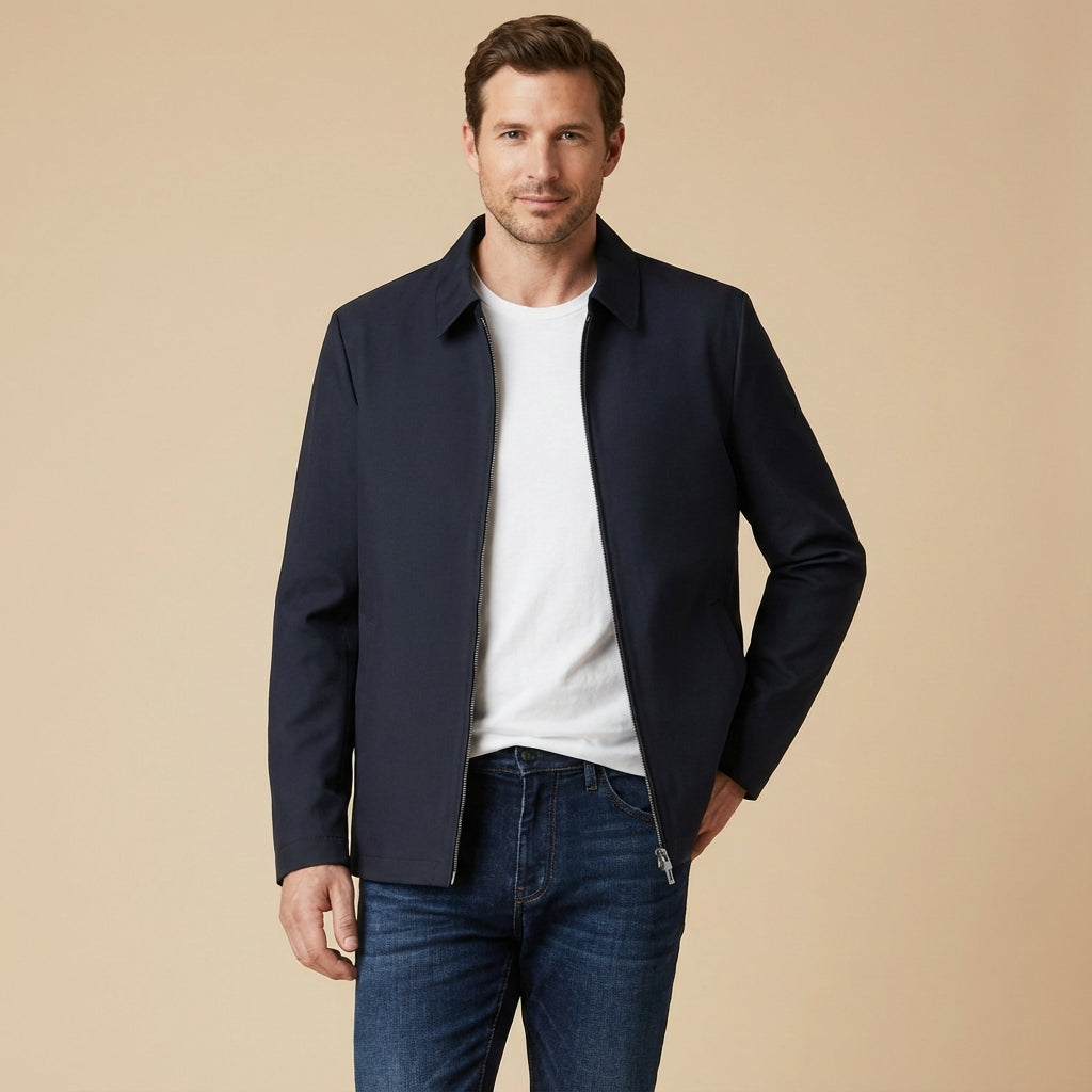 Men's Classic Collar Short Jacket-Azzella London