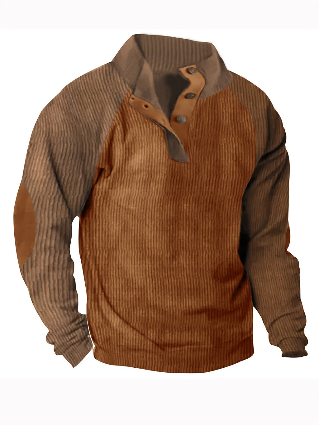 Men's Color Block Collared Knit Shirt-Shirt-Azzella London