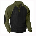Men's Color Block Collared Knit Shirt-Shirt-Azzella London