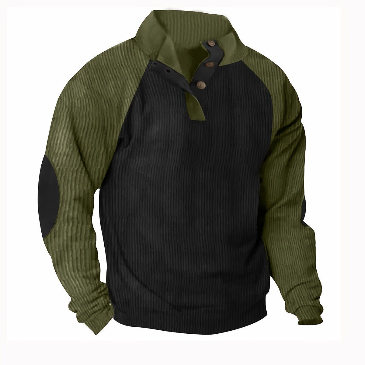 Men's Color Block Collared Knit Shirt-Shirt-Azzella London