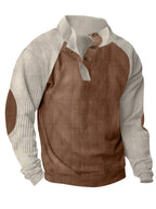 Men's Color Block Collared Knit Shirt-Shirt-Azzella London