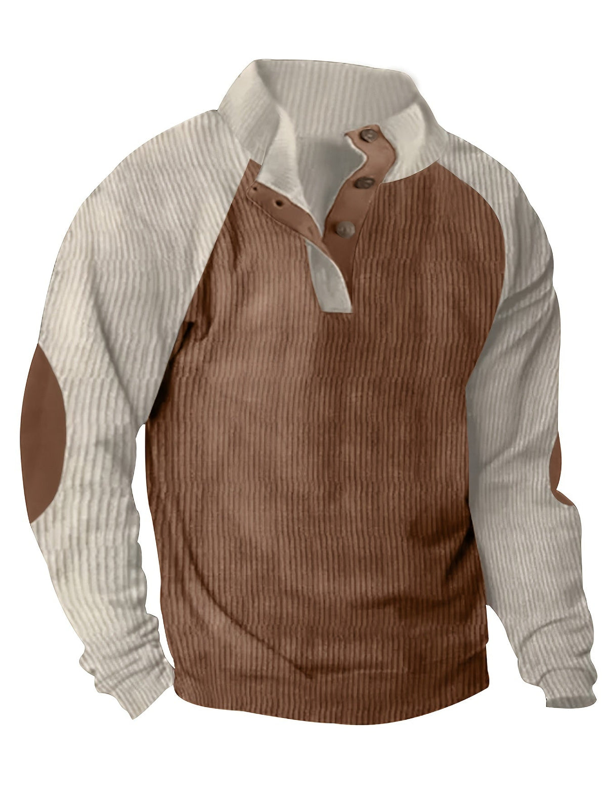 Men's Color Block Collared Knit Shirt-Shirt-Azzella London