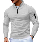 Men's Color Block Half Zip Sweater-Sweater-Azzella London