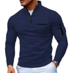 Men's Color Block Half Zip Sweater-Sweater-Azzella London