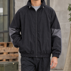 Men's Colorblock Elasticated Jacket-Azzella London