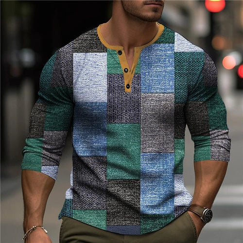 Men's Colorful 3D Print Shirt-Shirt-Azzella London