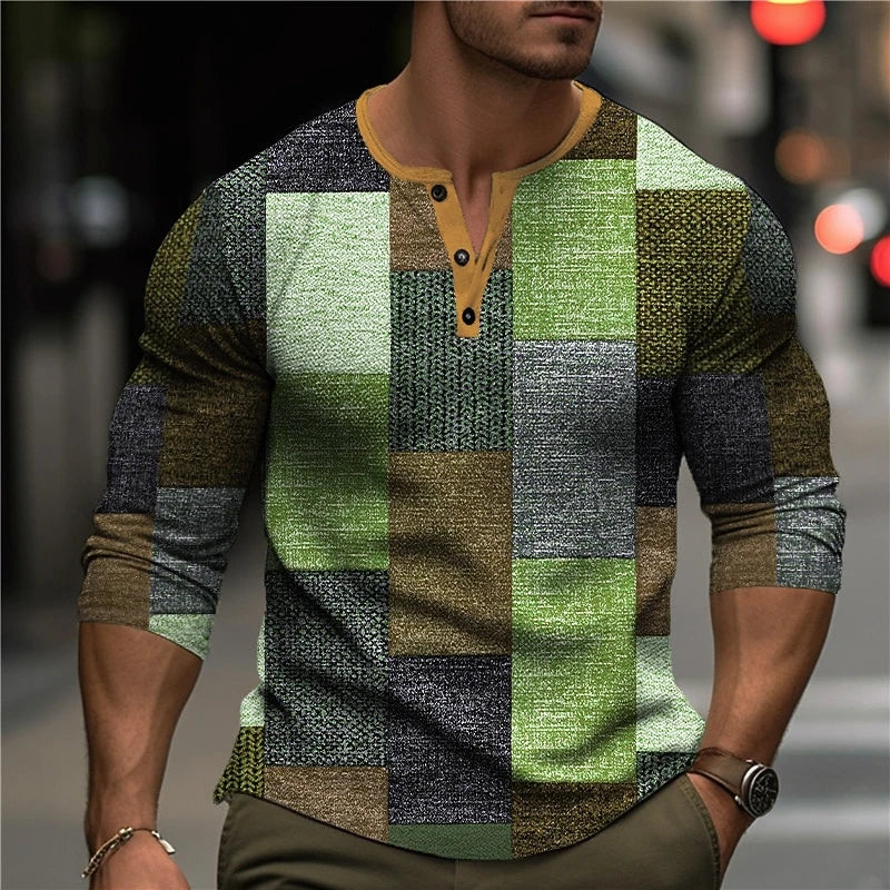 Men's Colorful 3D Print Shirt-Shirt-Azzella London