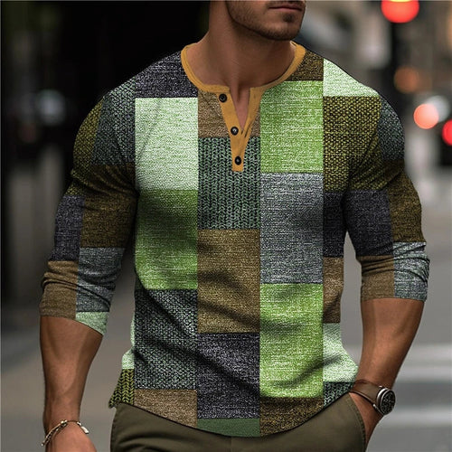 Men's Colorful 3D Print Shirt-Shirt-Azzella London