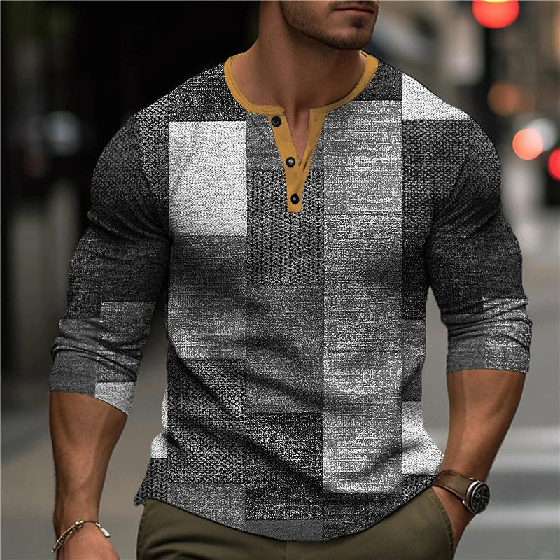 Men's Colorful 3D Print Shirt-Shirt-Azzella London