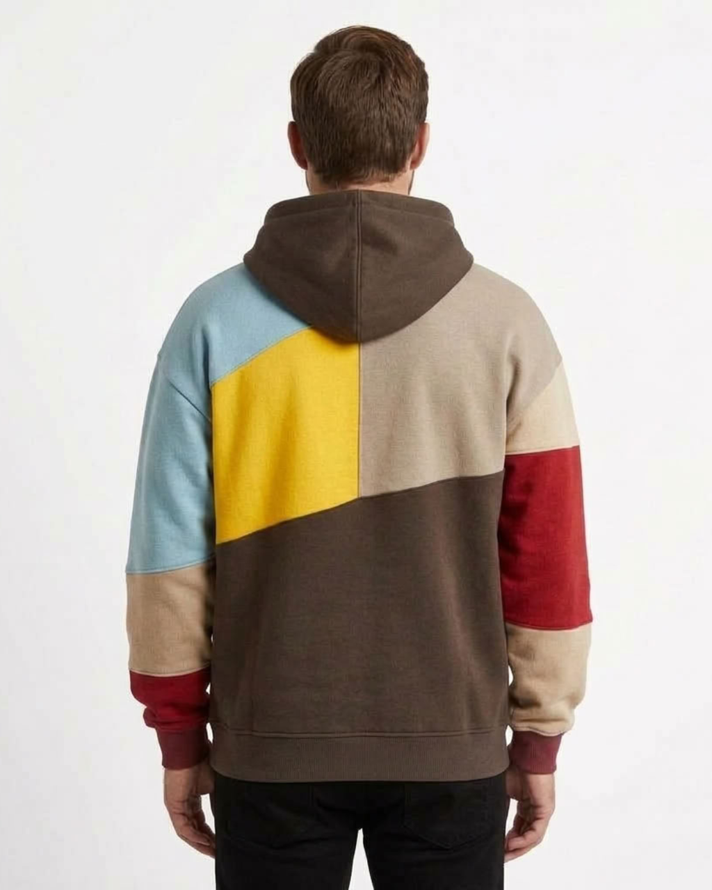 Men's Colour Block Hoodie-Azzella London