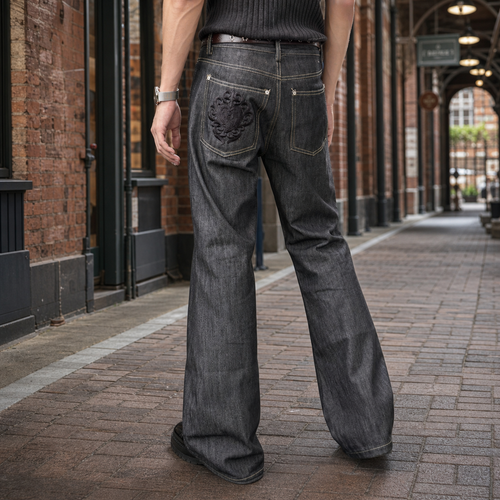Men's Contrast Stitch Jeans-Azzella London