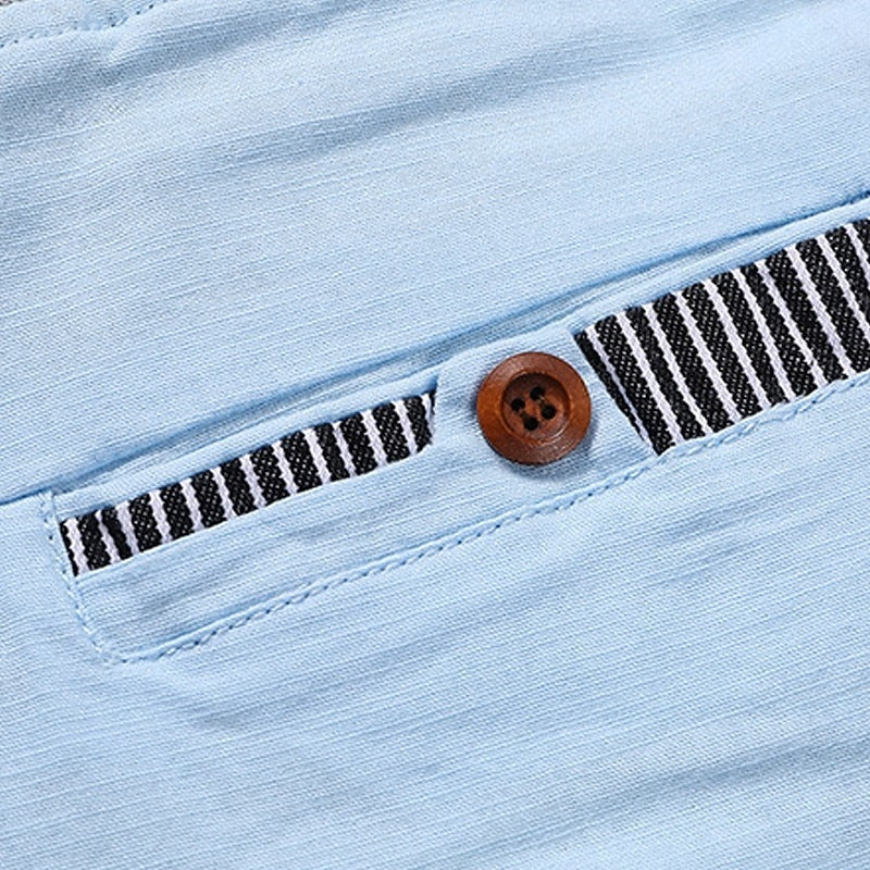 Men's Cotton-Linen Baggy Pants-Pants-Azzella London