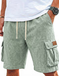 Men's Cotton-Linen Beach Shorts-Shorts-Azzella London