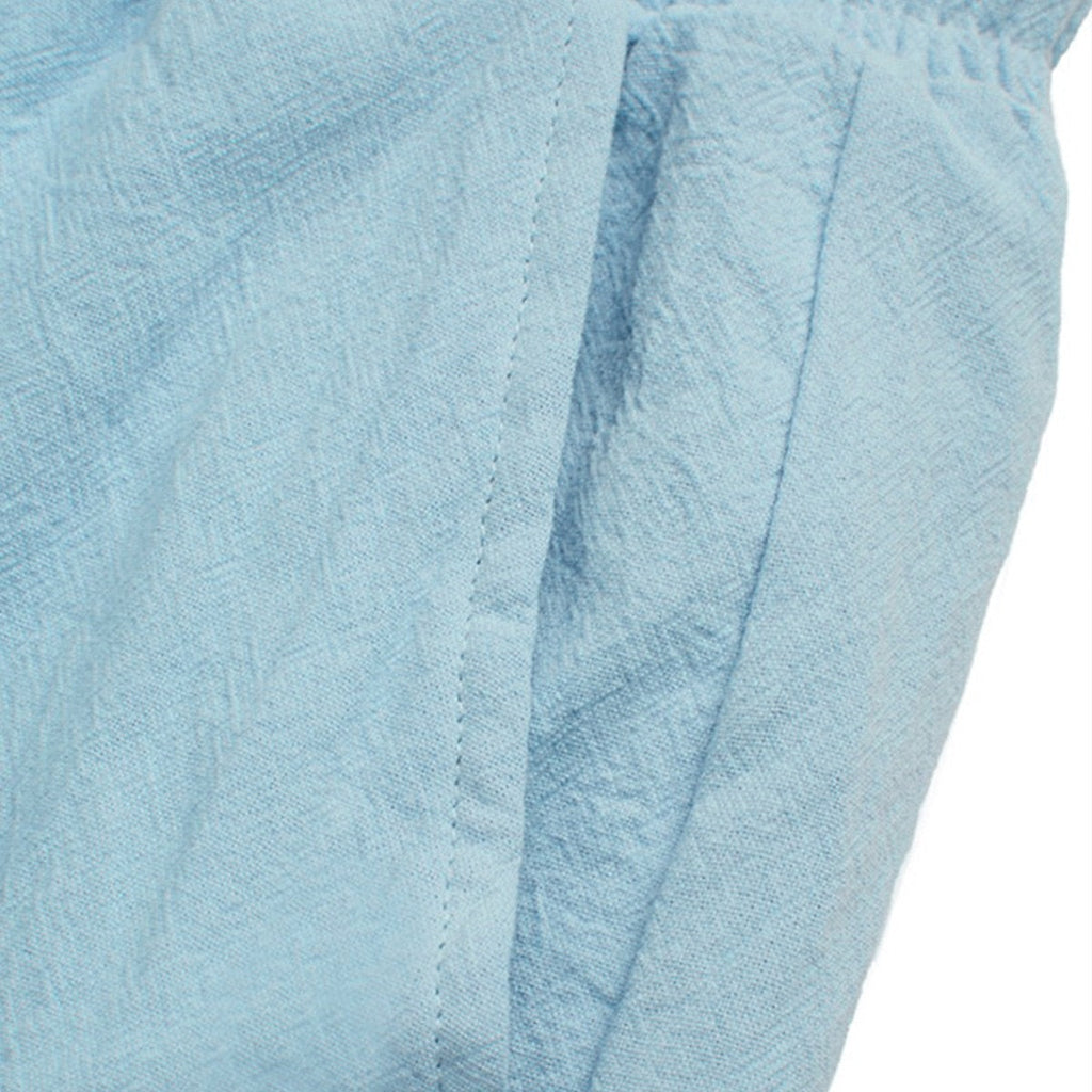 Men's Cotton-Linen Cargo Shorts-Shorts-Azzella London