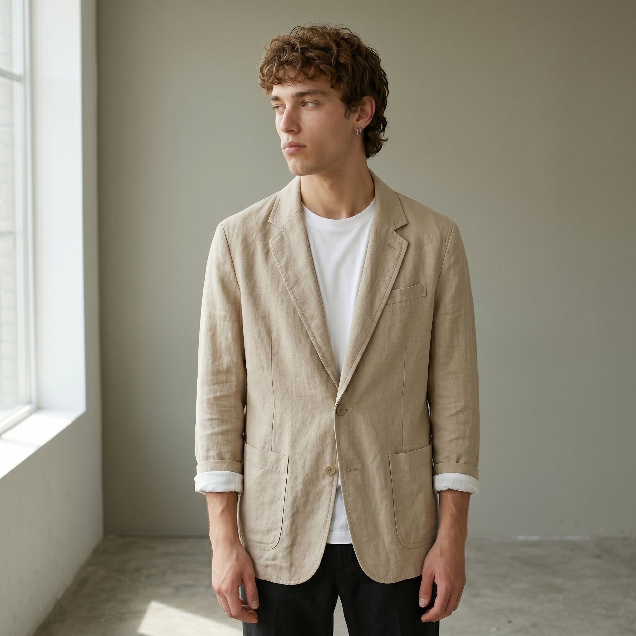 Men's Cotton Tailored Blazer-Azzella London